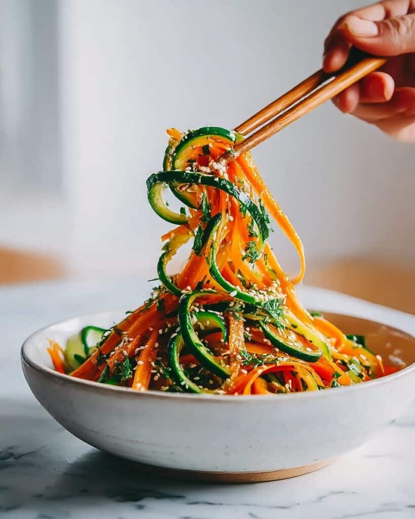 Cucumber Carrot Salad with Sesame and Gochugaru Recipe