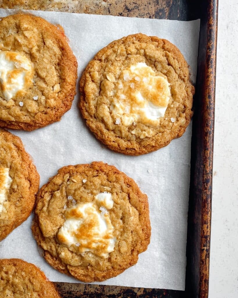 Brown Butter Marshmallow Crispy Cookies Recipe