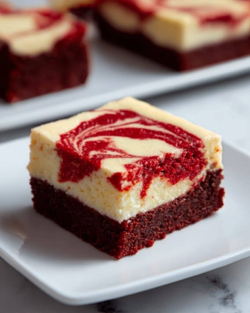 The Ultimate Fudgy Red Velvet Cheesecake Brownies with Perfect Cream Cheese Swirl Recipe