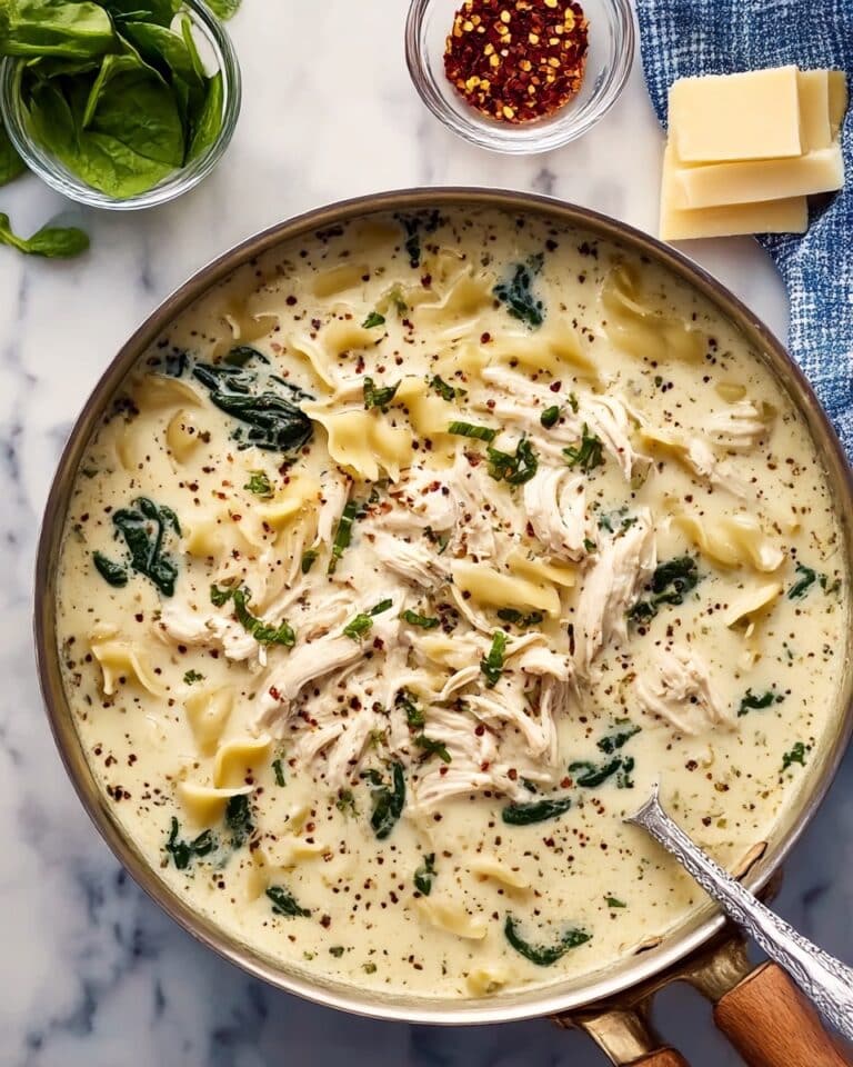White Chicken Lasagna Soup Recipe