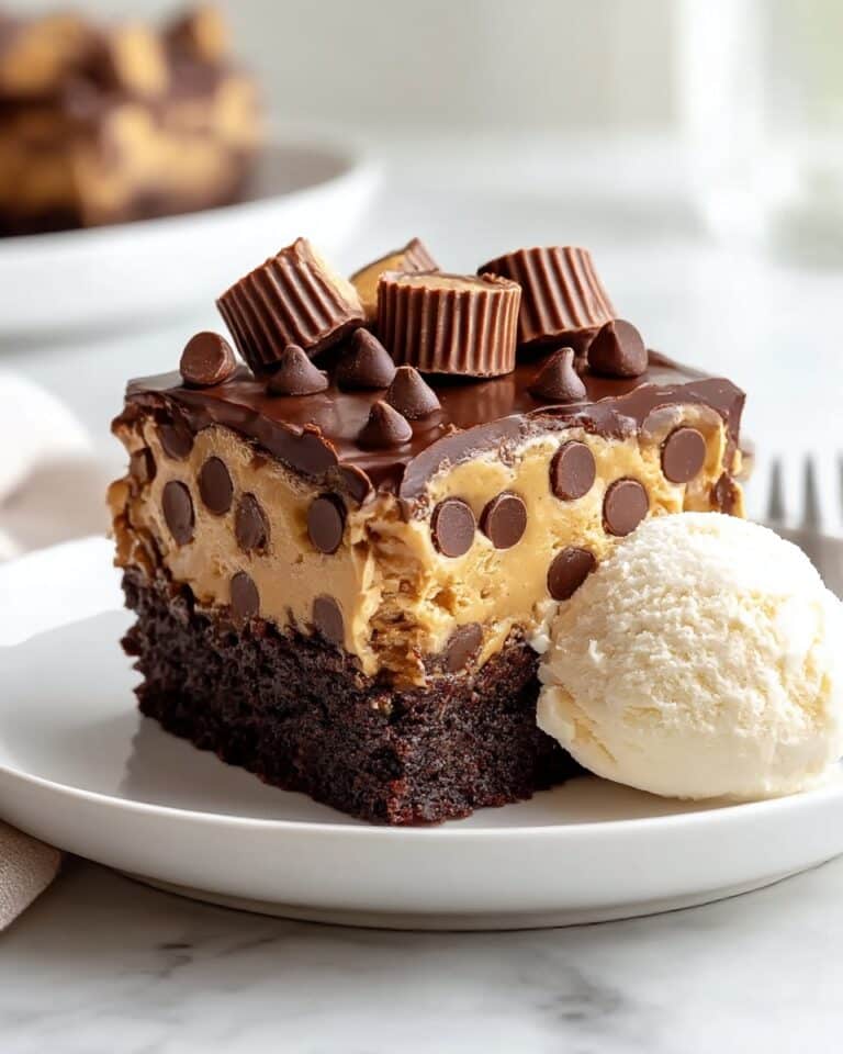 Reese’s Chocolate Peanut Butter Cup Earthquake Cake Recipe