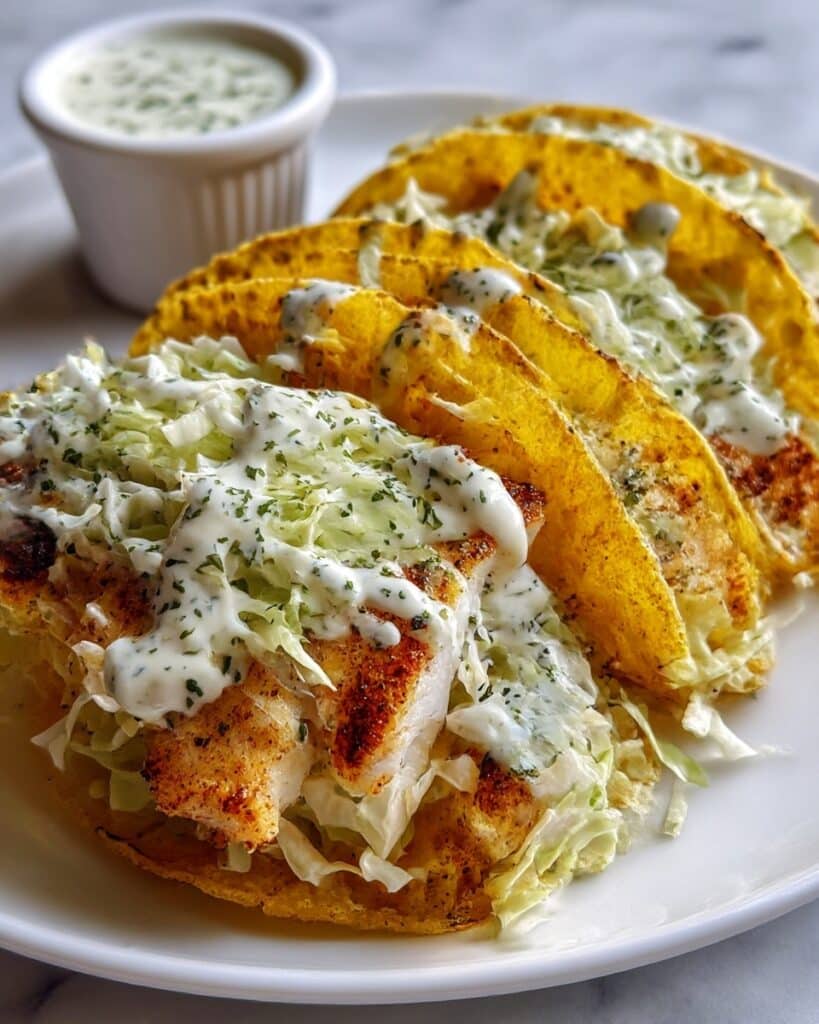 Dill Pickle Ranch Chicken Tacos with Crispy Cheese Lace Recipe