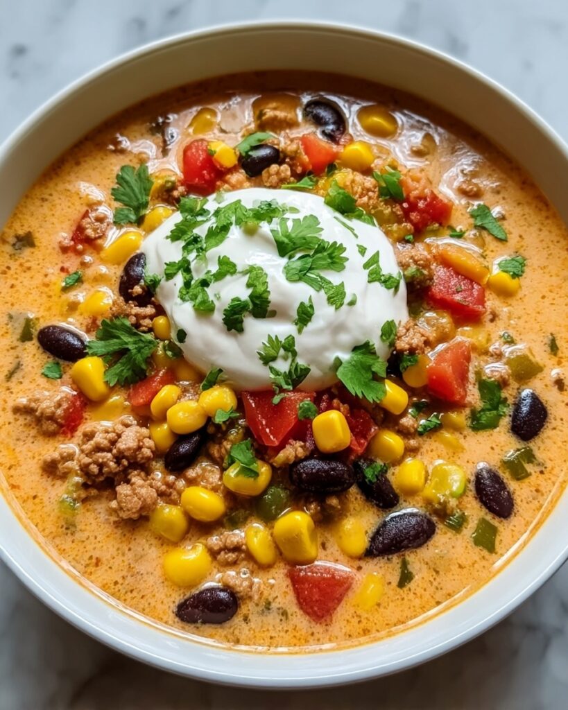 Irresistibly Creamy High-Protein Taco Soup for Cozy Dinners Recipe
