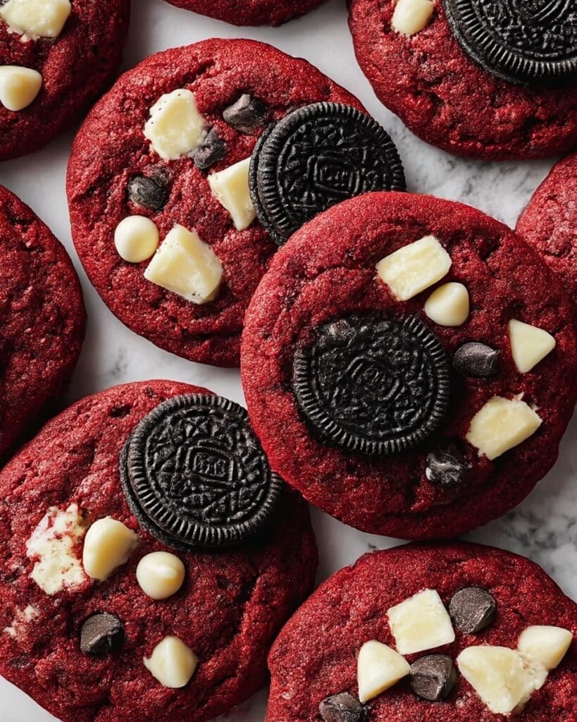 Crushed Oreo Red Velvet Cookies Recipe