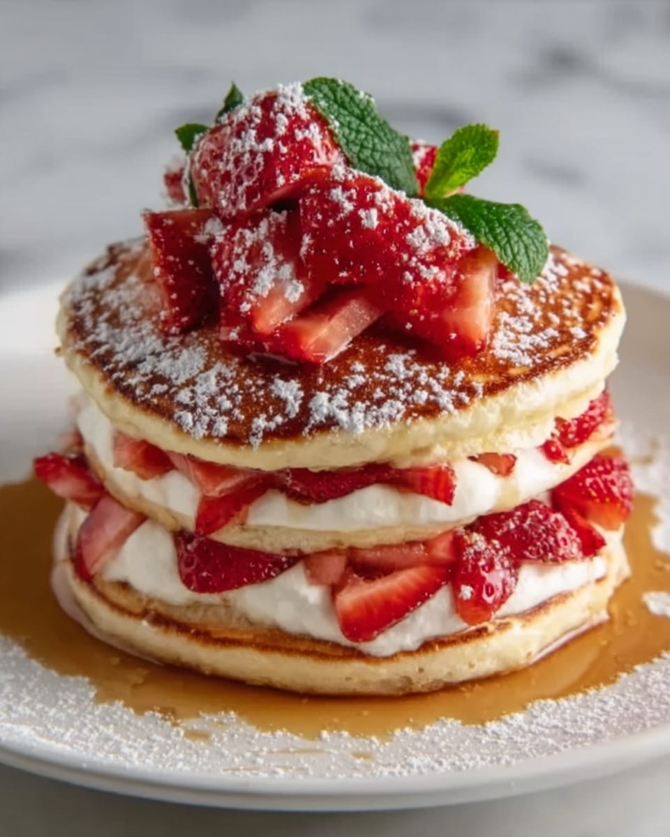 Fluffy Strawberry Cheesecake Pancakes Recipe