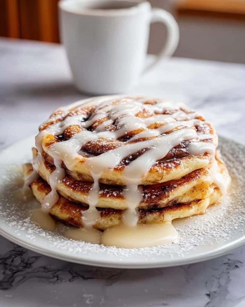 Decadent Cinnamon Roll Pancakes Recipe