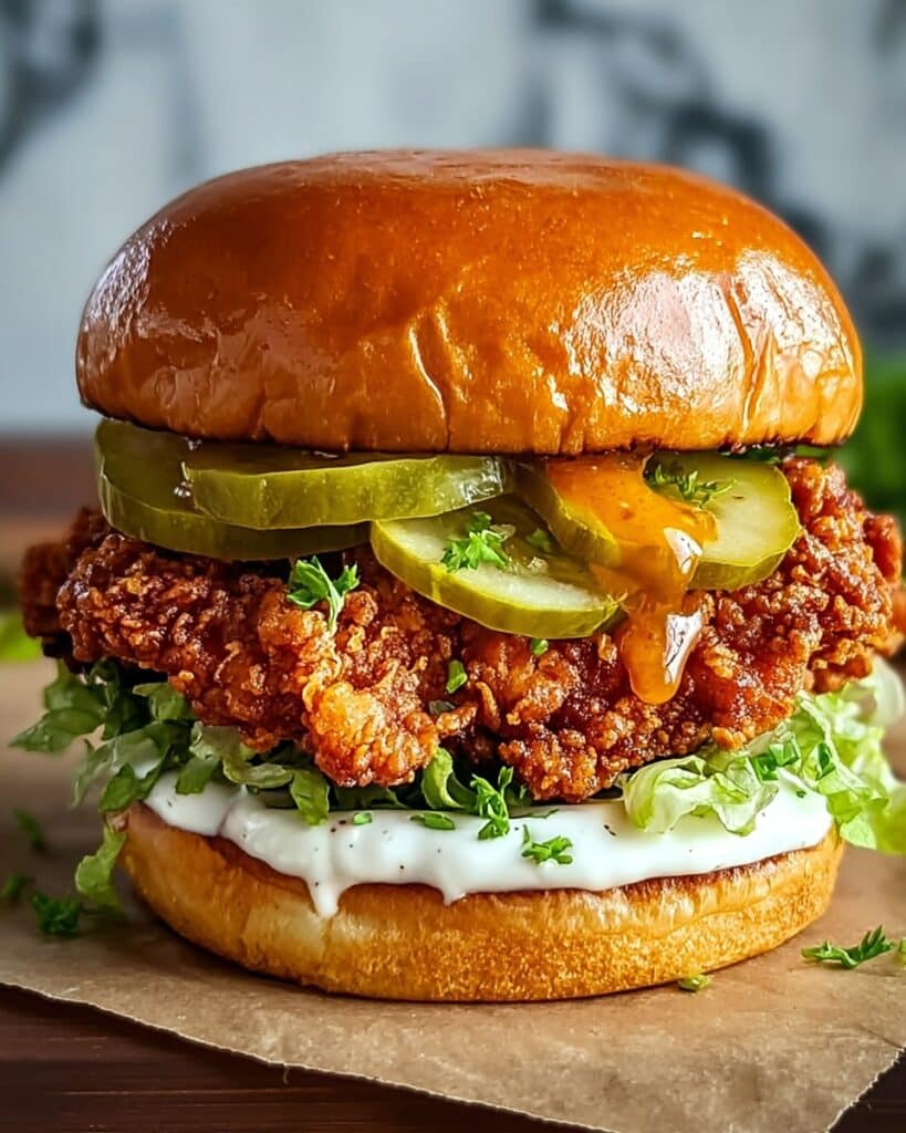 Baked Nashville Hot Chicken Sandwich with Honey Recipe