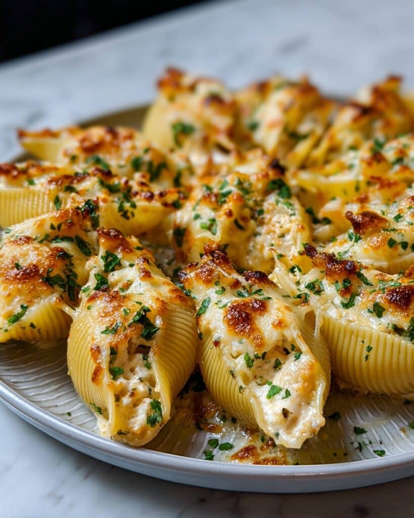 Creamy Chicken Alfredo Stuffed Shells Recipe